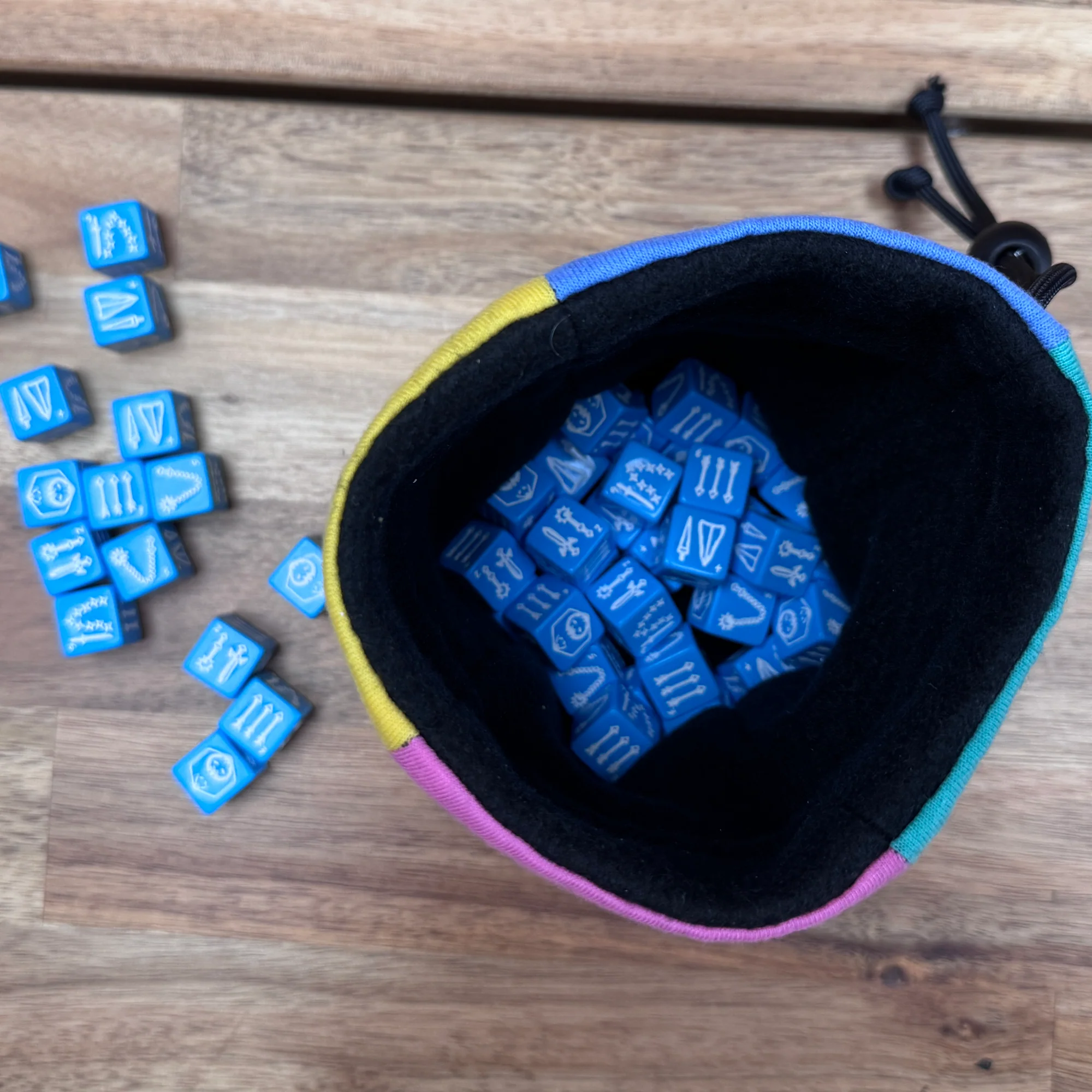 Upcycling Colorblock Dice Bag - Image 2
